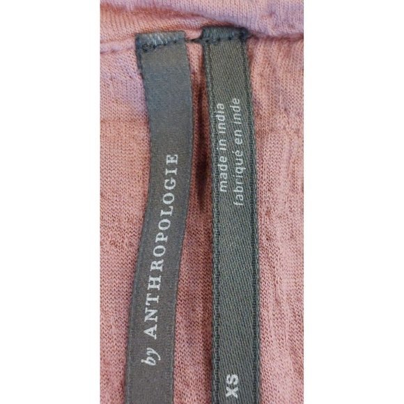 Anthropologie Tunic Tank Top Pink Smocked Riley Sleeveless Size XS - Picture 4 of 6